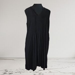 Denver Hayes Black Pleated Midi Dress Size L